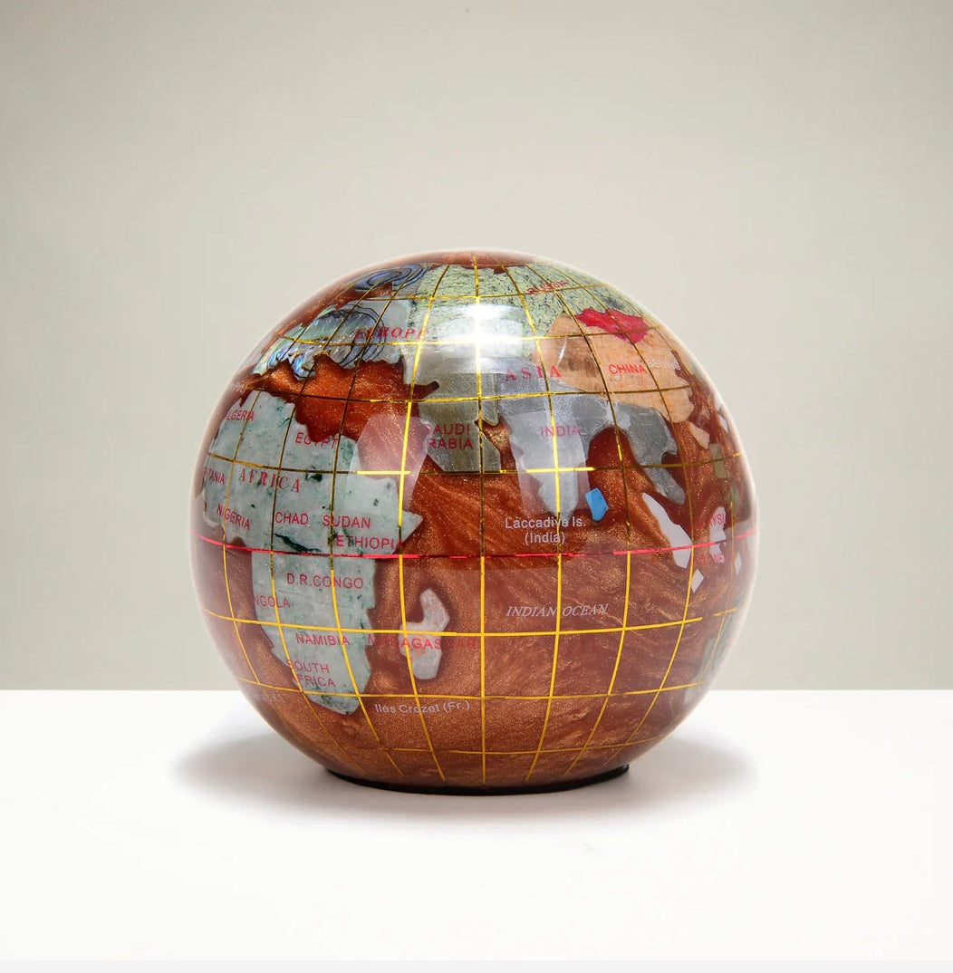 Gemstone Globe Paperweight