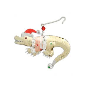 Santa Gator Ornament