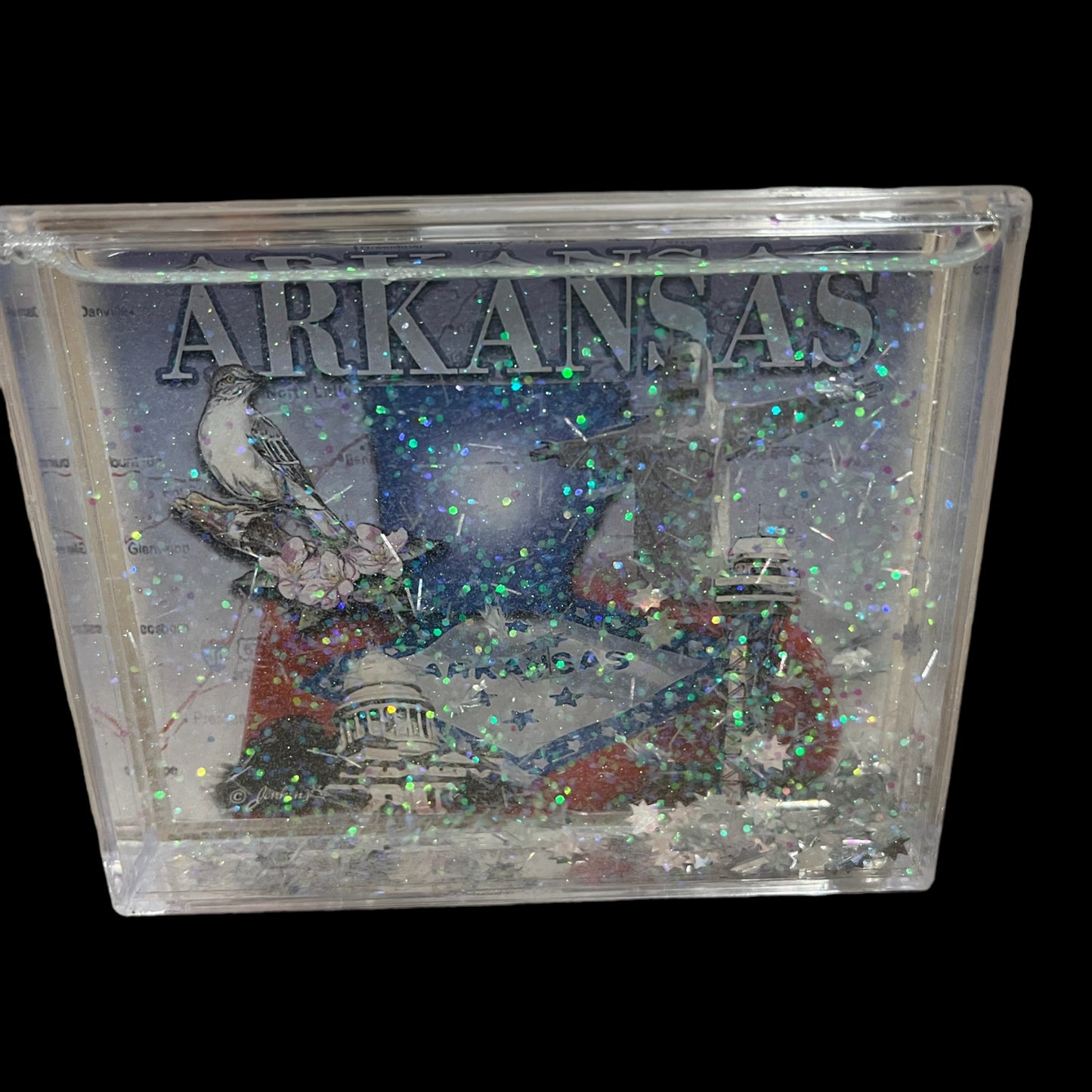 Glitter Paperweight Arkansas