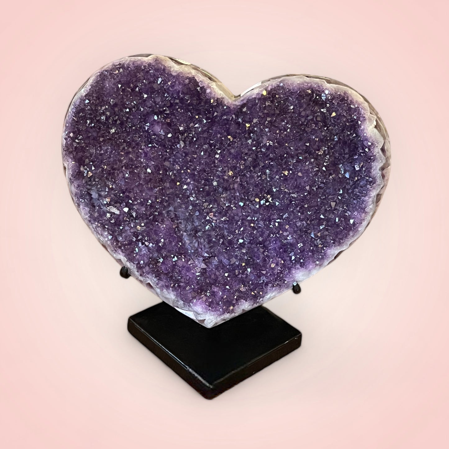 Amethyst Heart on Stand