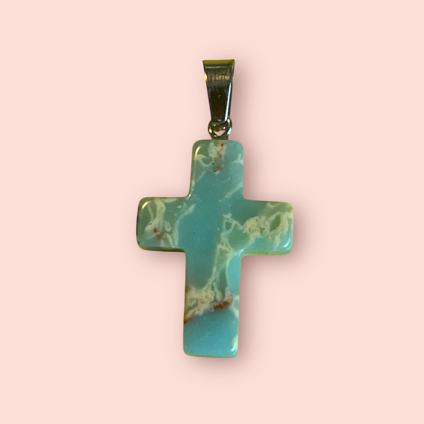 Gemstone Cross Pendant | Amethyst, Jasper, Rose Quartz & Tiger Eye