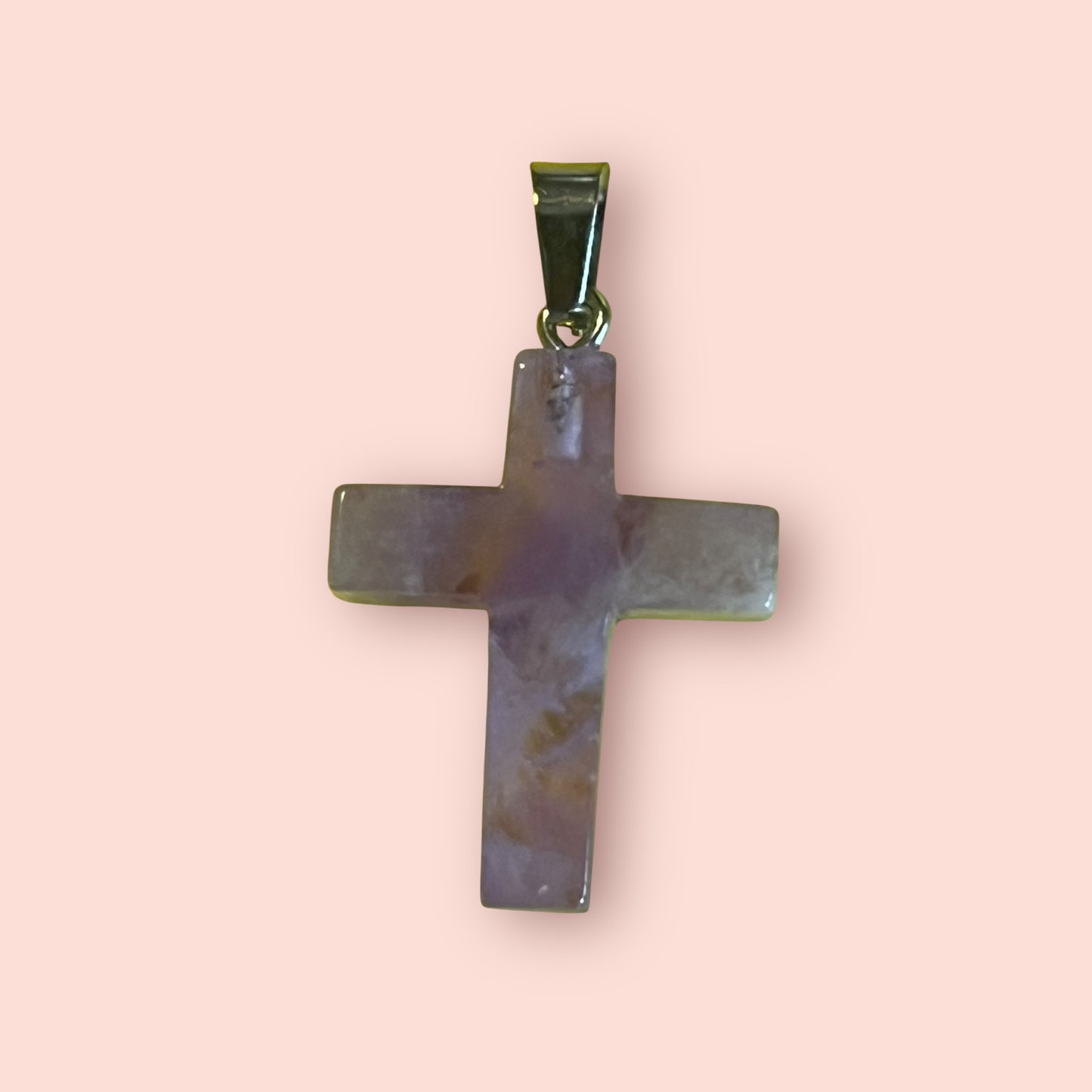 Gemstone Cross Pendant | Amethyst, Jasper, Rose Quartz & Tiger Eye