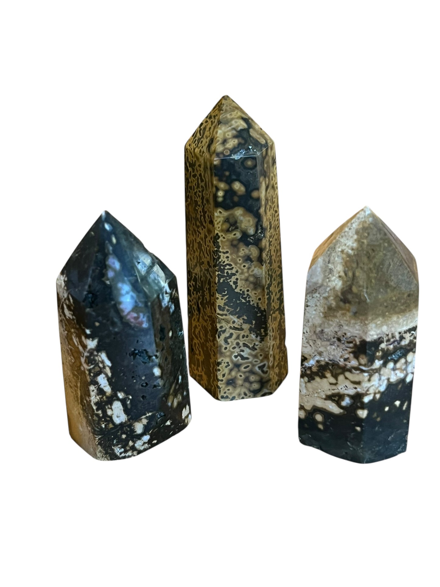Mineral Crystal Towers | Ocean Jasper, Agate, Rose Quartz & Tiger Eye