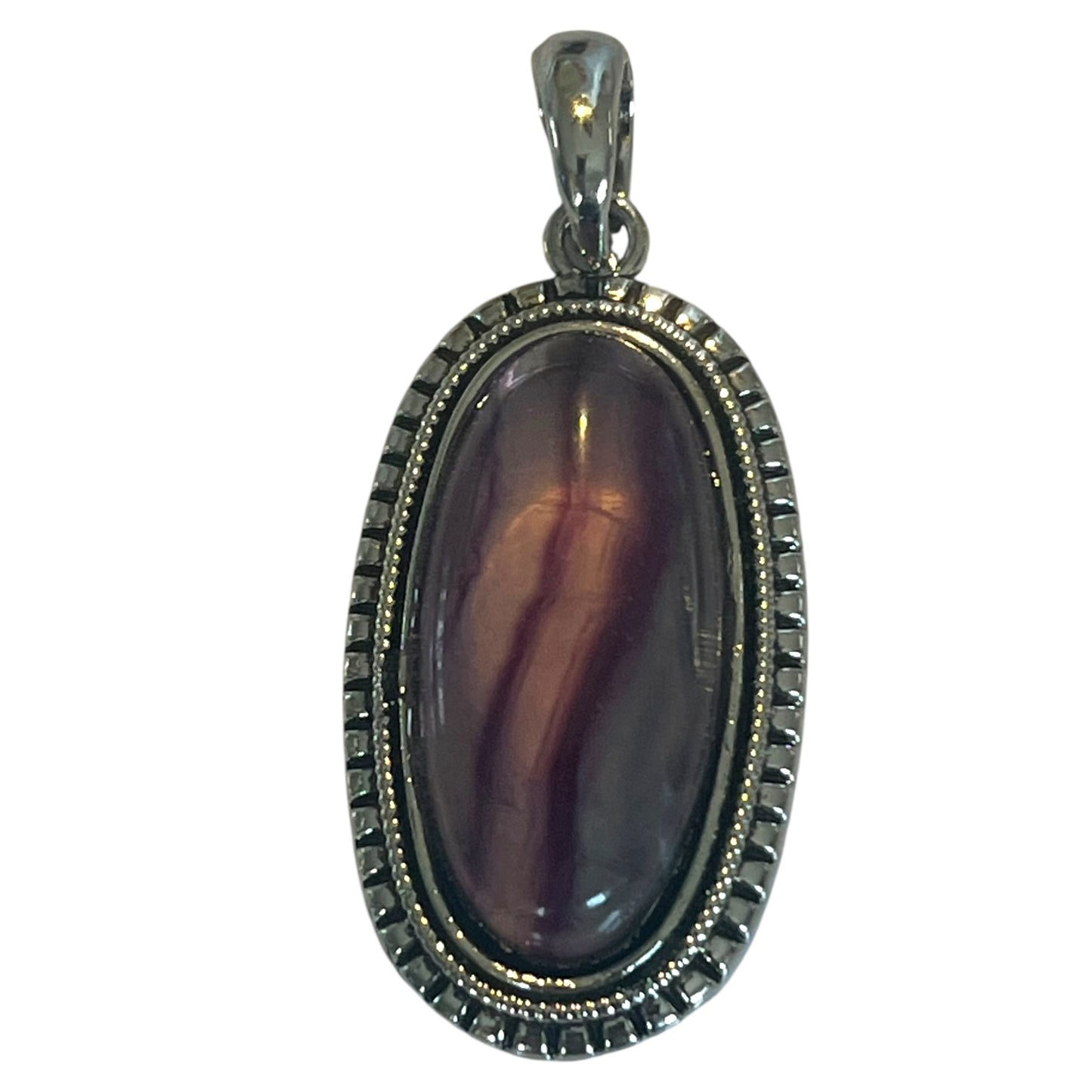 Oval Gemstone Pendant | 2” Cabochon in Amethyst, Lapis & More