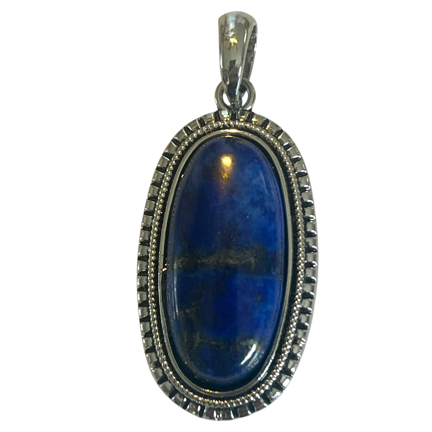 Oval Gemstone Pendant | 2” Cabochon in Amethyst, Lapis & More