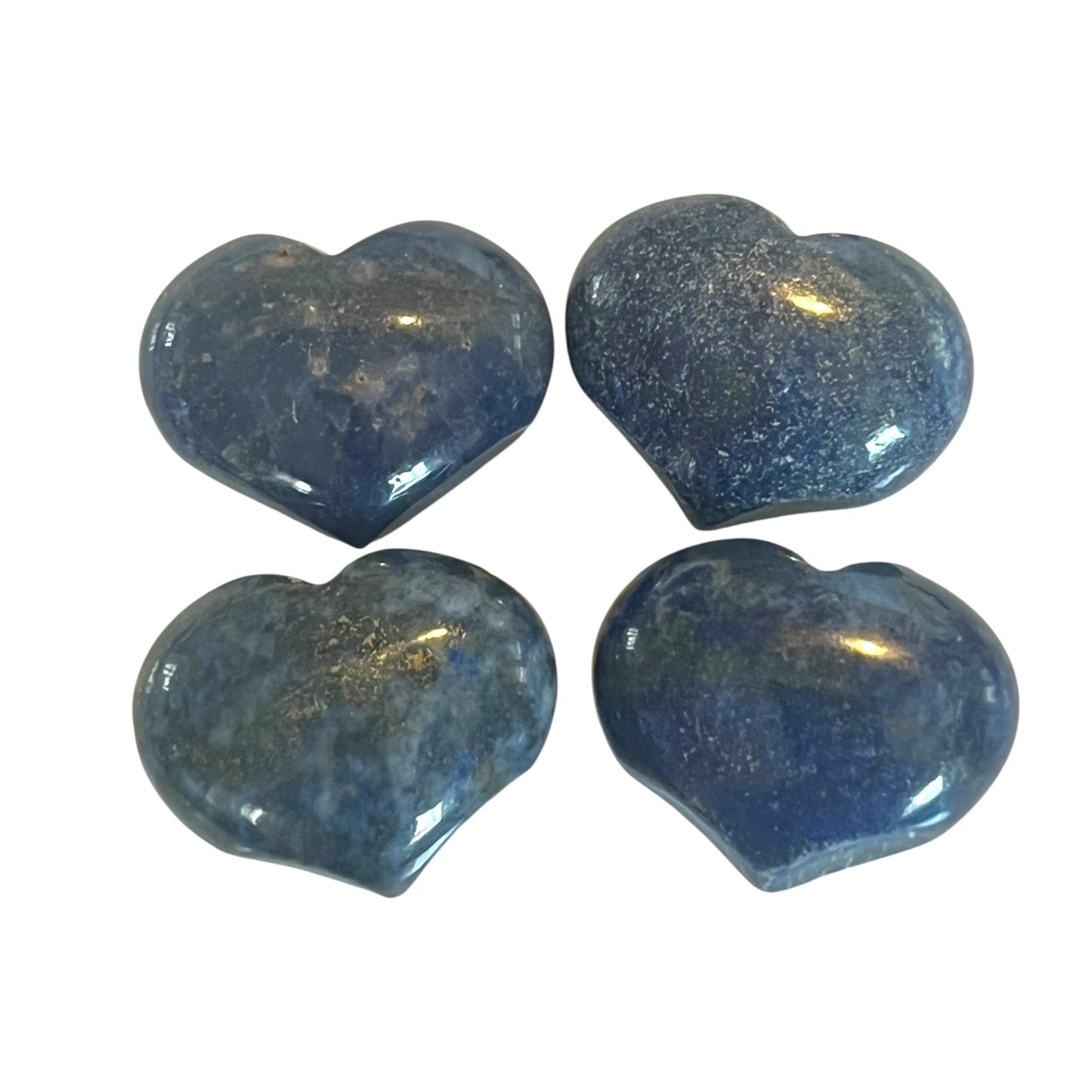 Mini Puffed Gemstone Hearts | Assorted Natural Stones