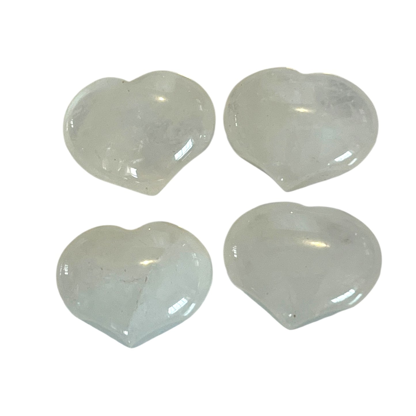 Mini Puffed Gemstone Hearts | Assorted Natural Stones