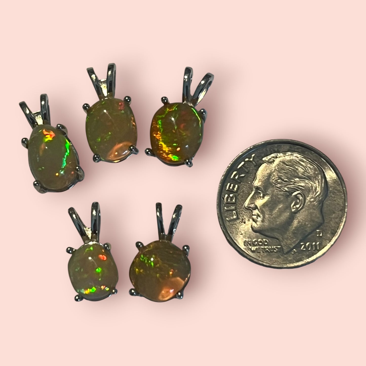 Ethiopian Opal Pendants | Sterling Silver Opal Jewelry