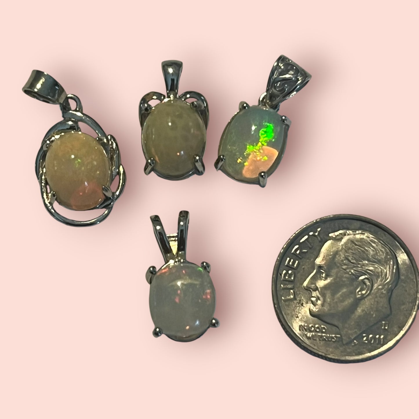 Ethiopian Opal Pendants | Sterling Silver Opal Jewelry