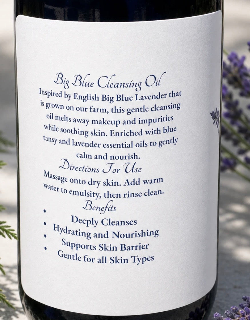 Big Blue Cleansing Oil -- Botanical Facial Cleanser