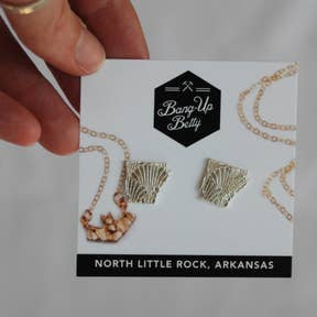 Sterling Arkansas Earring