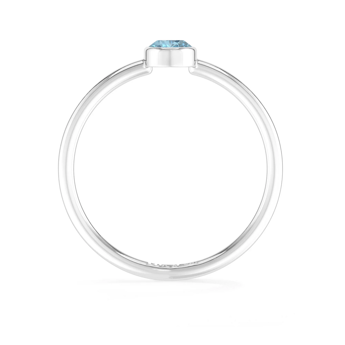 Natural Swiss Blue Topaz Stackable Rings