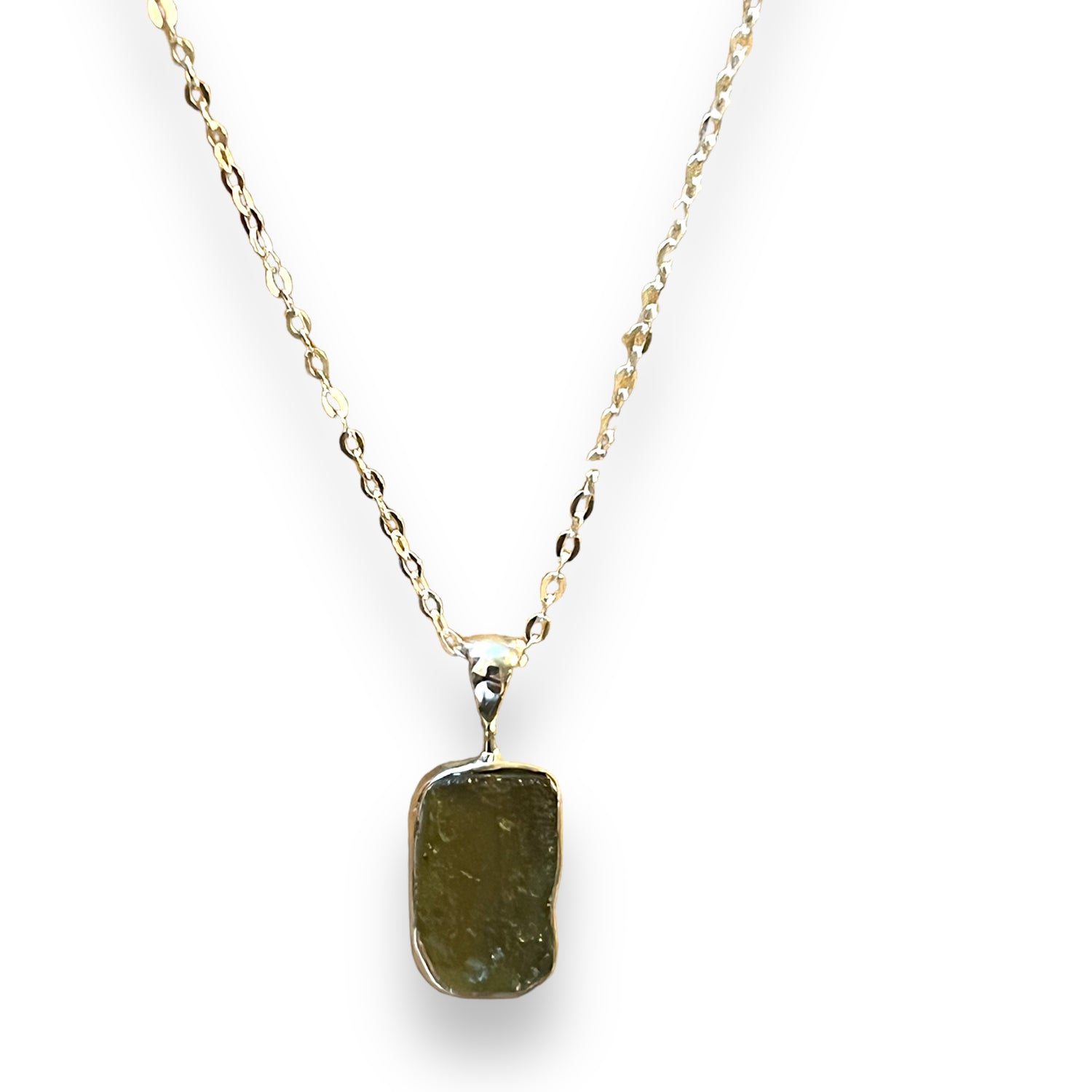 Moldavite Sterling Necklace