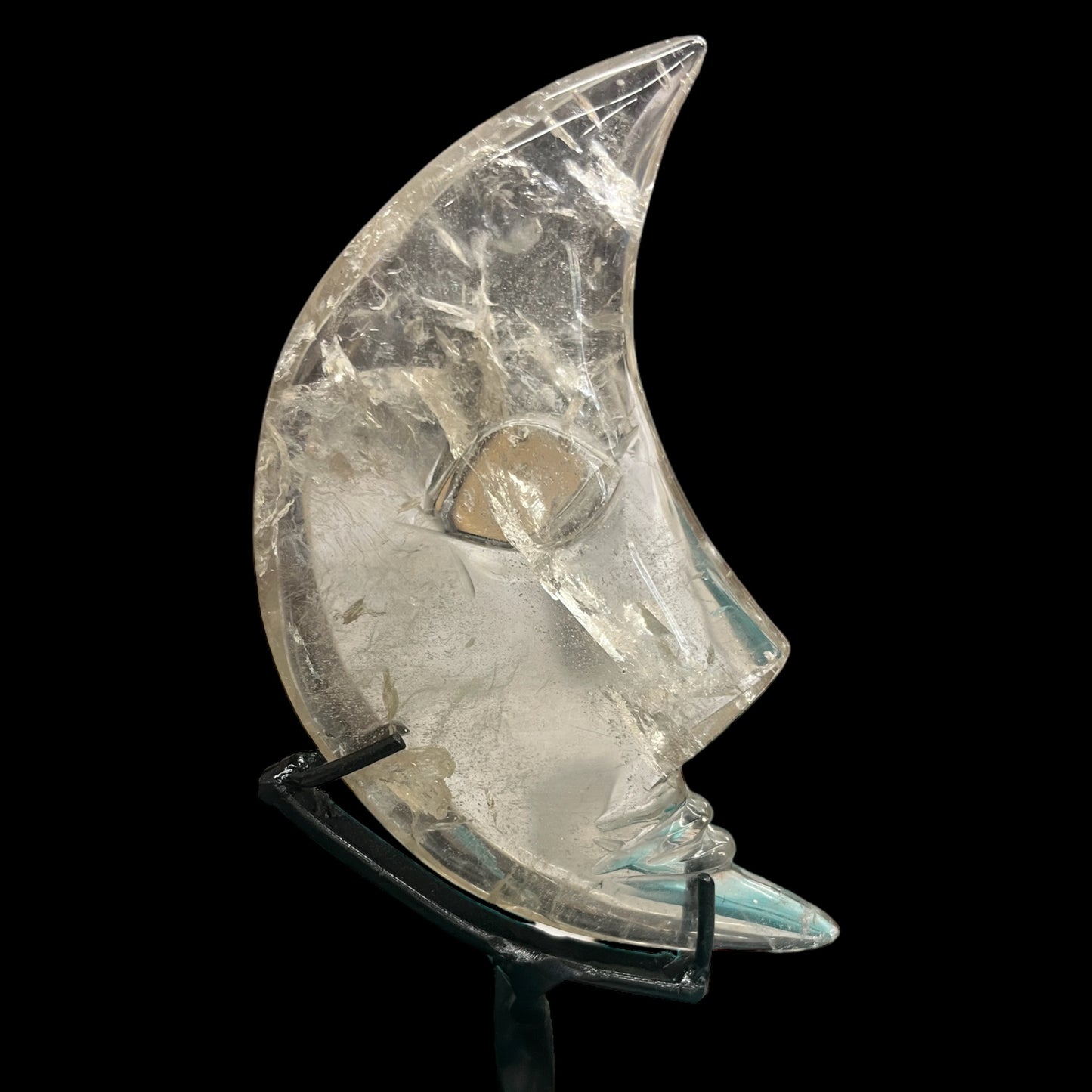 Quartz Moon on Stand