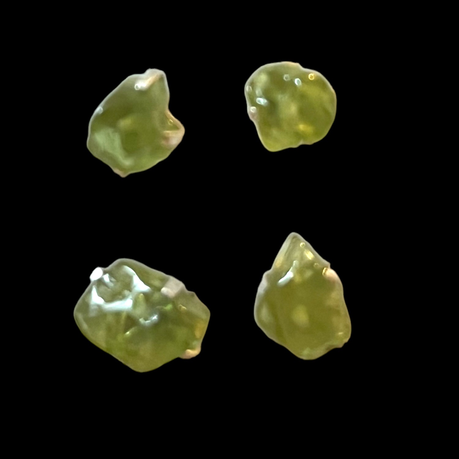 Peridot Raw Stud Earrings