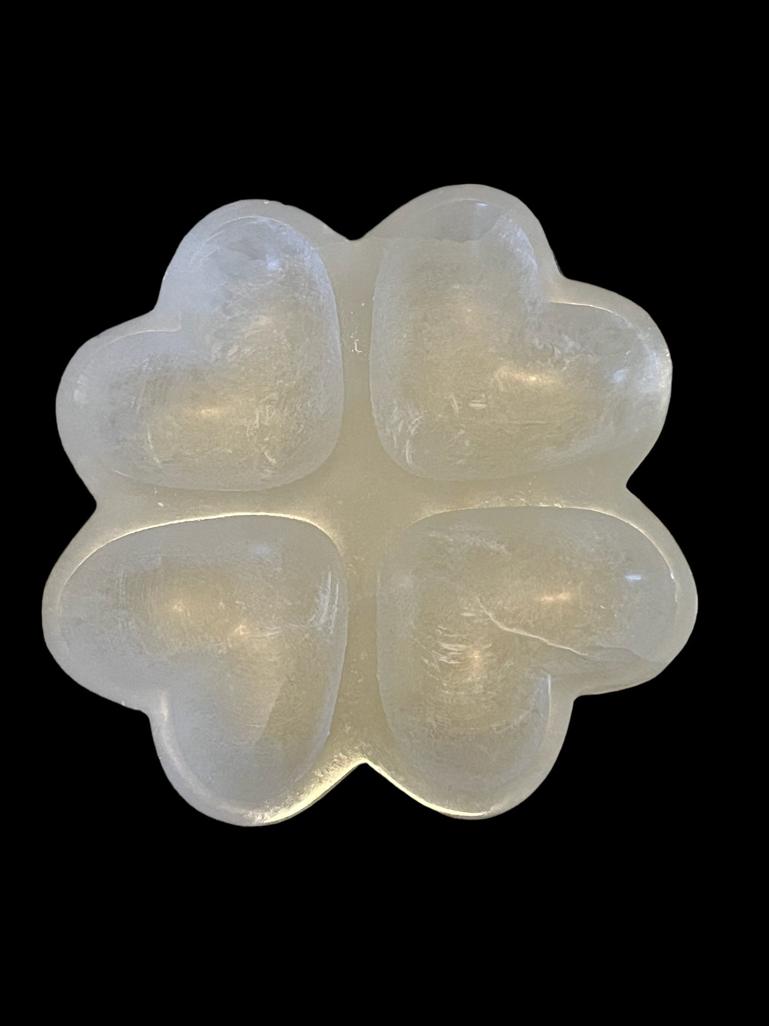 Selenite Bowl 4 Hearts