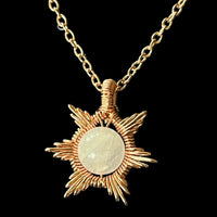 Wire-wrapped Sun and Moon Necklace