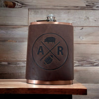 Leather Wrapped Arkansas Flask