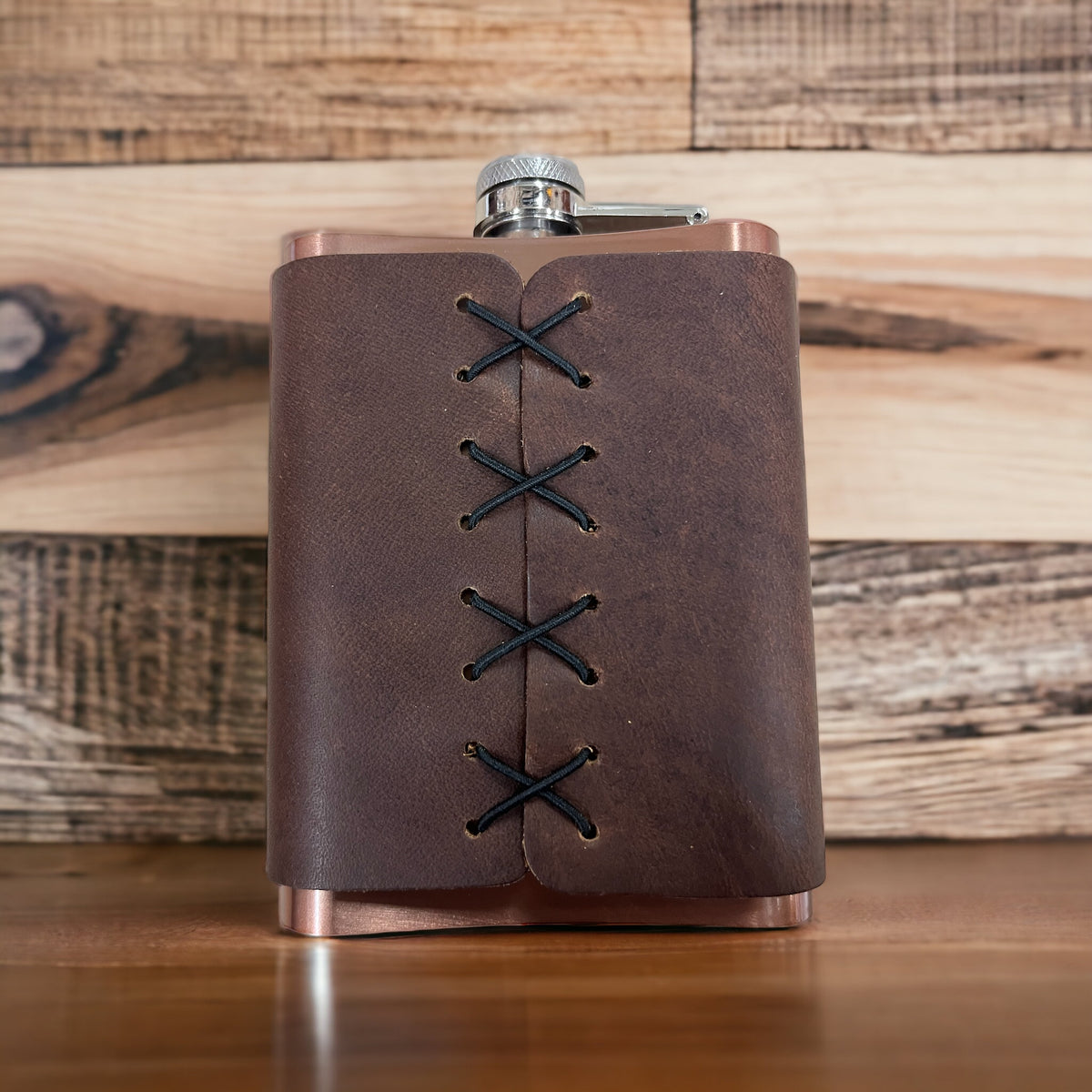 Leather Wrapped Arkansas Flask