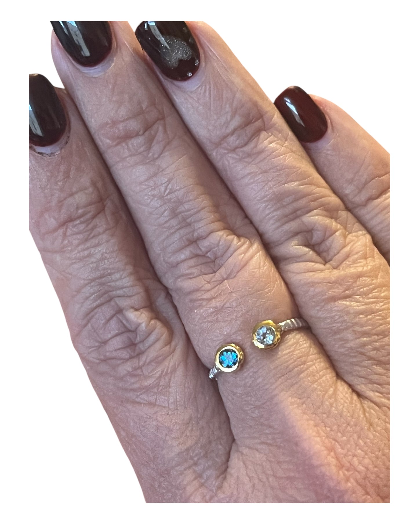 London Blue Topaz Adjustable Ring