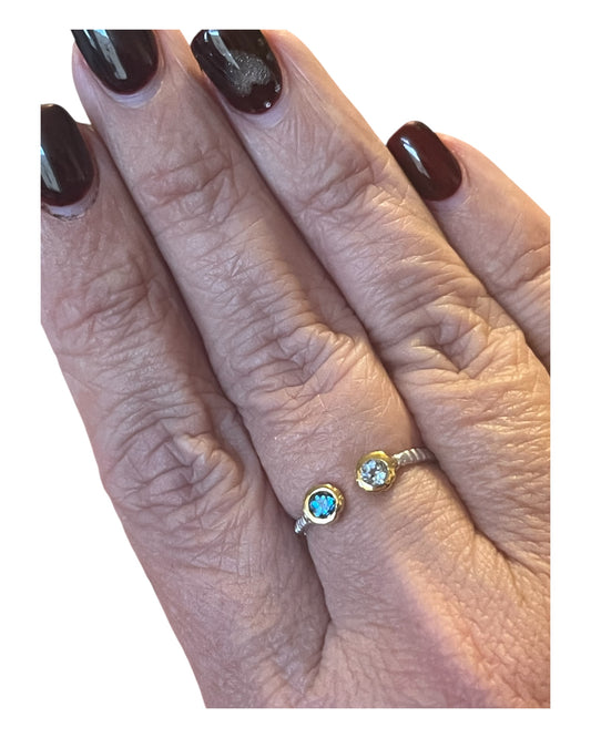 London Blue Topaz Adjustable Ring