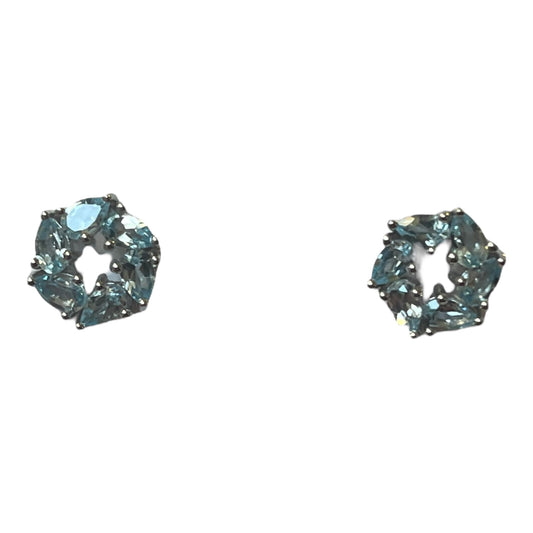 6x4 Blue Topaz Pear Earring