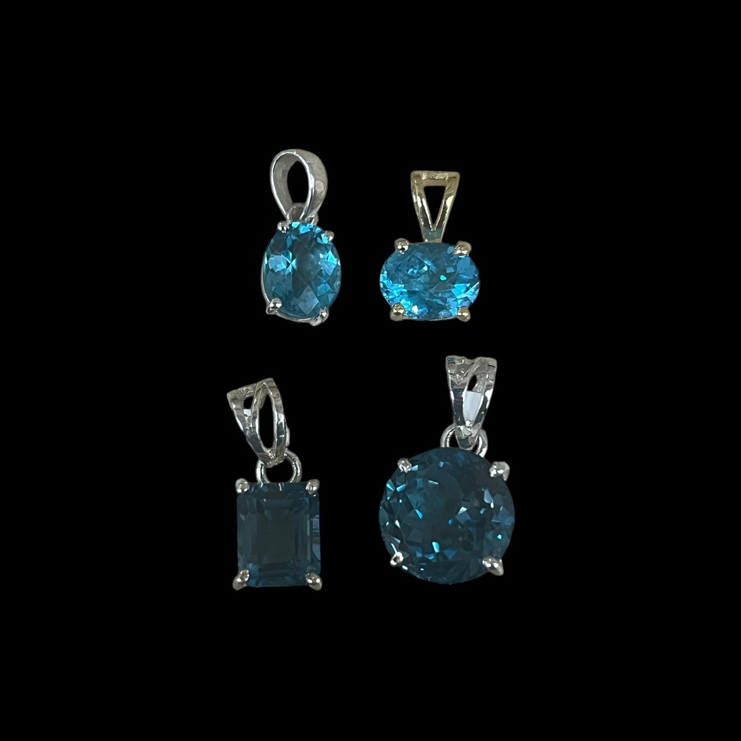 Swiss Blue Topaz Pendant