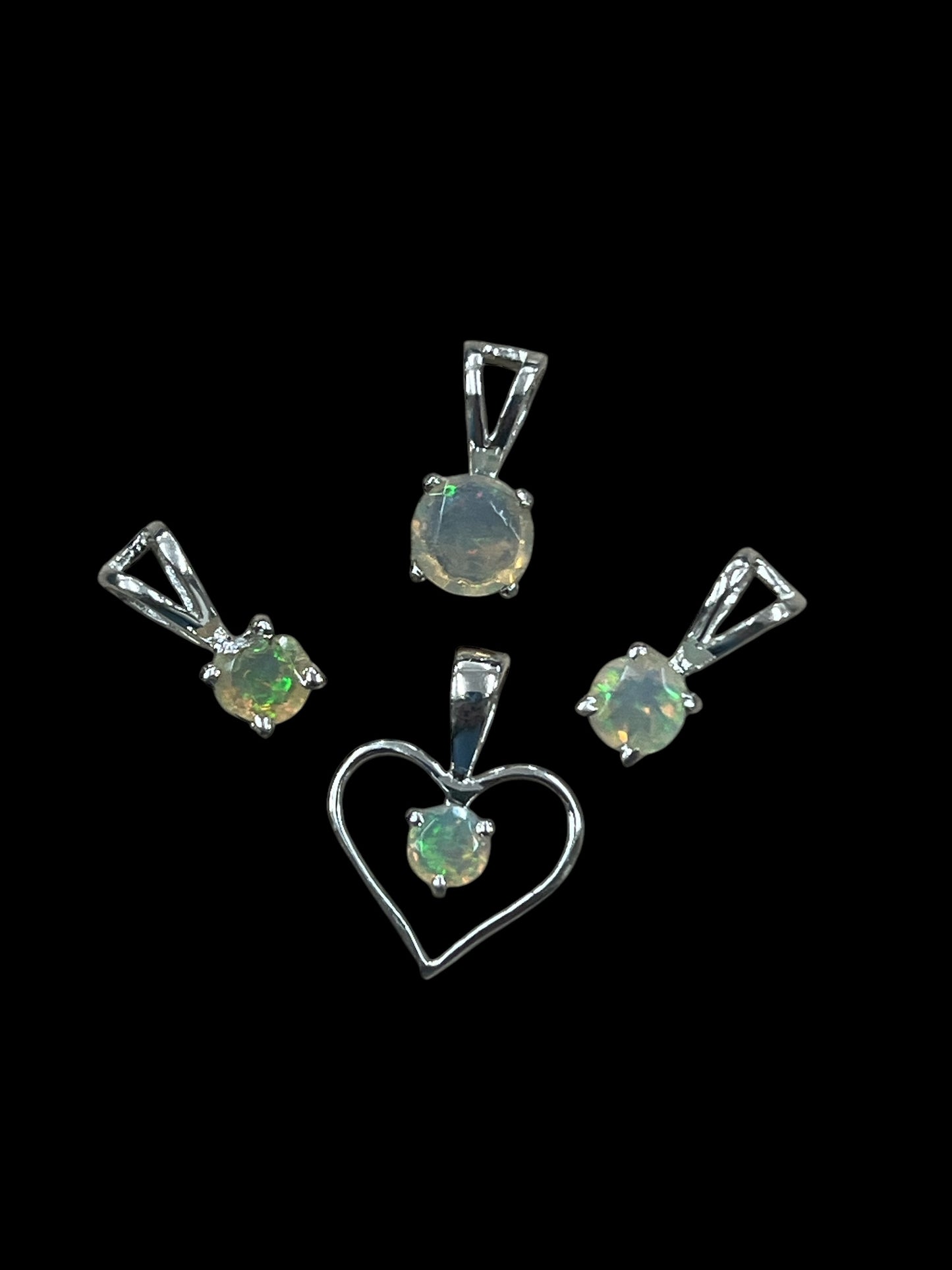 Ethiopian Opal Pendant, Sterling