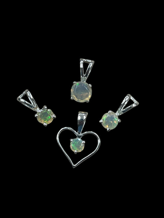 Ethiopian Opal Pendant, Sterling