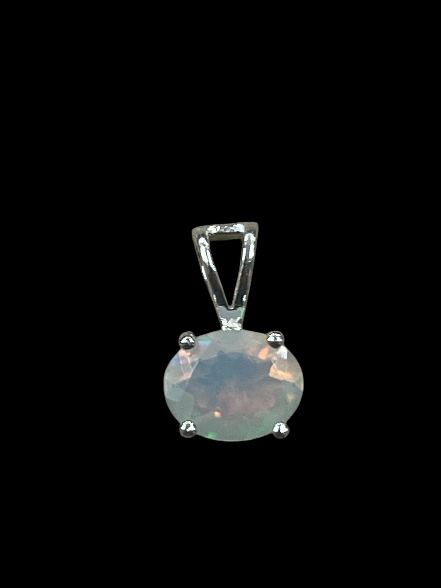 Ethiopian Opal Pendant, Sterling