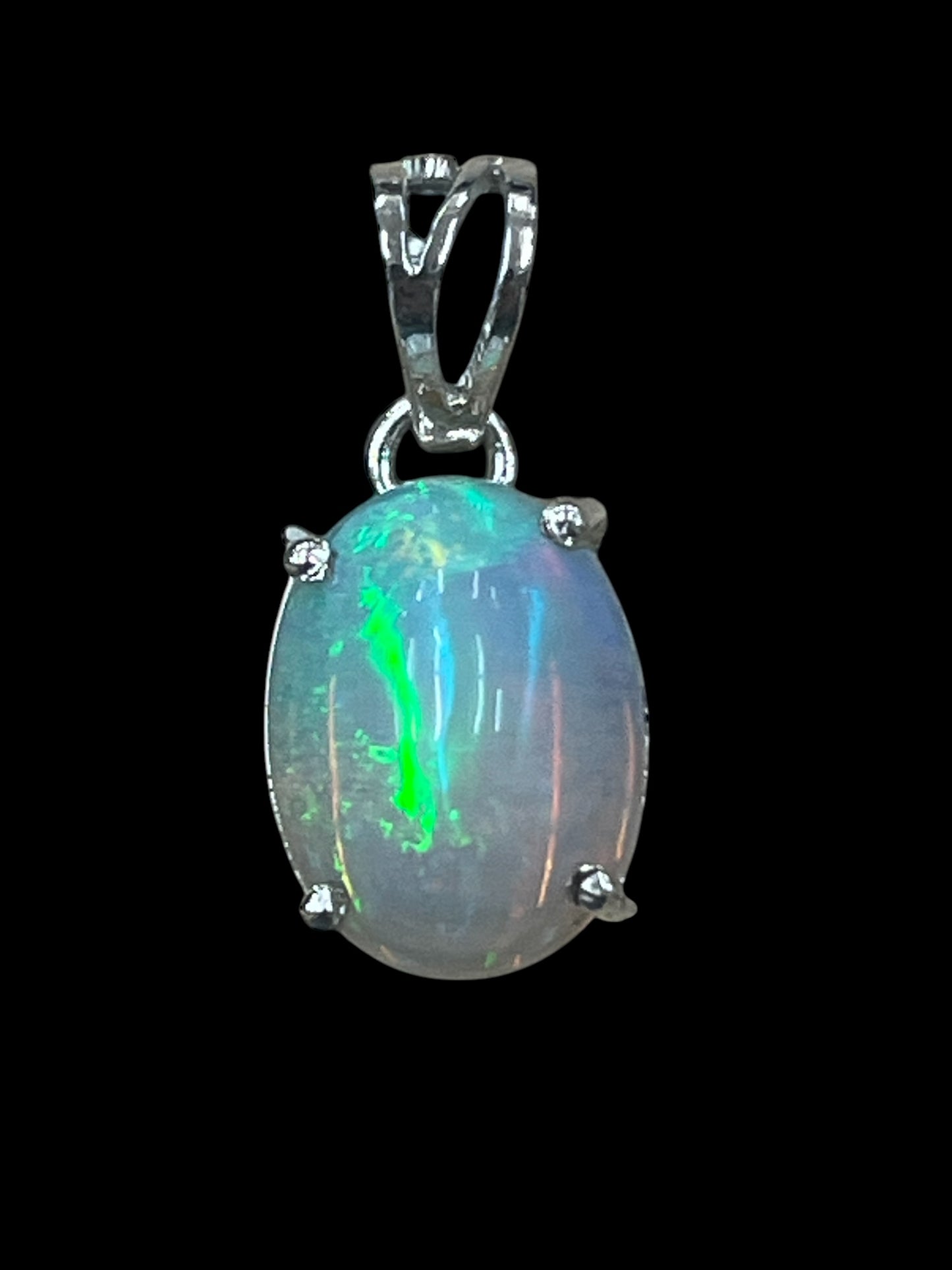 Ethiopian Opal Pendant, Sterling
