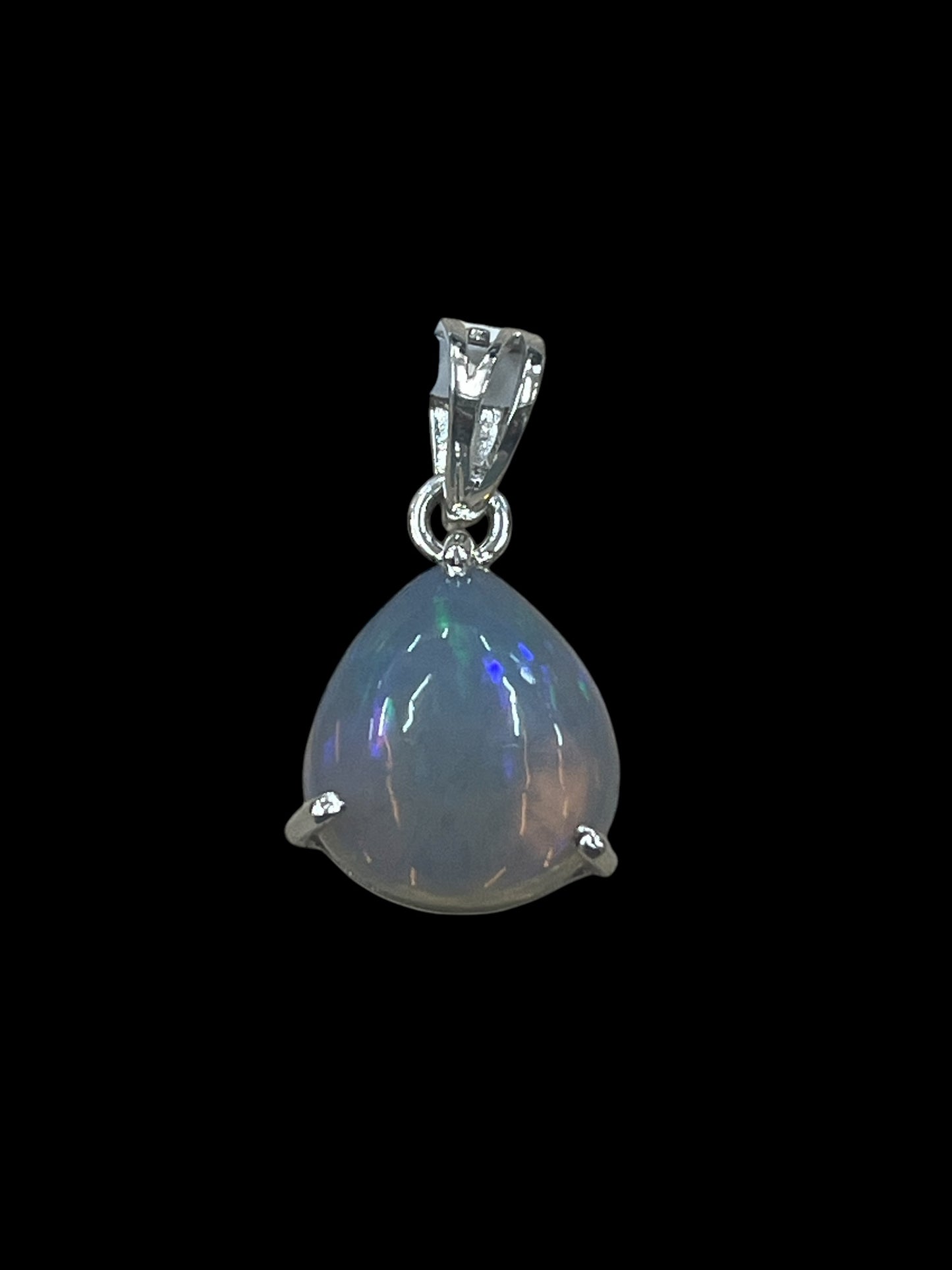 Ethiopian Opal Pendant, Sterling