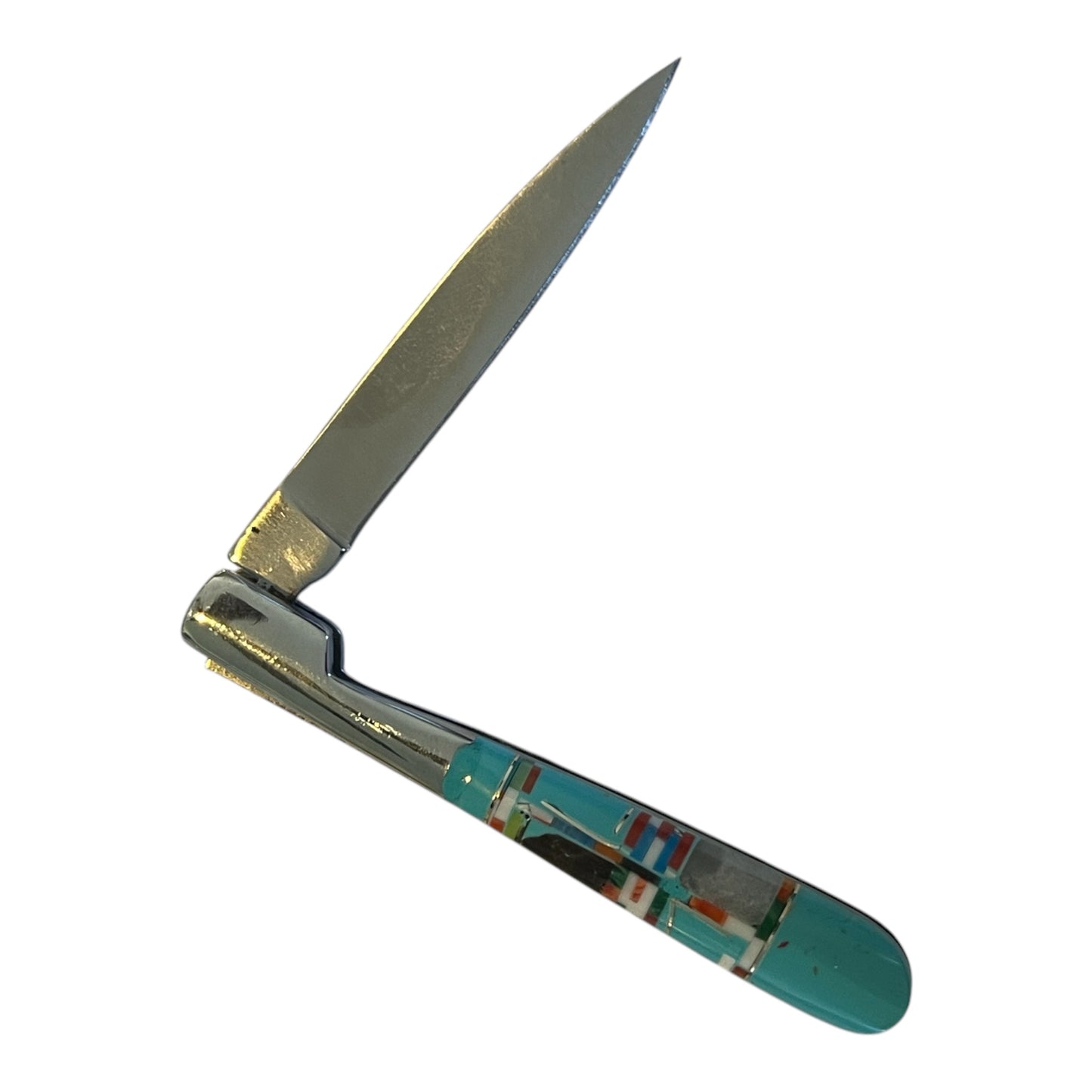 Silver Star Turquoise Knife