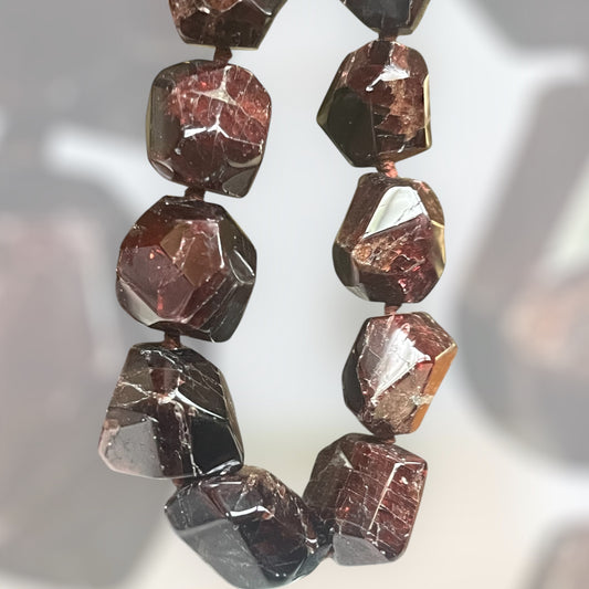 Garnet Freeform Polished Necklace