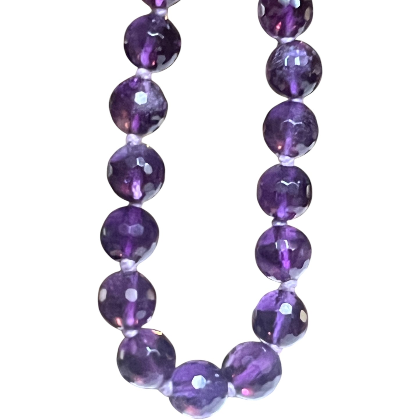 Amethyst Round Beaded Necklace