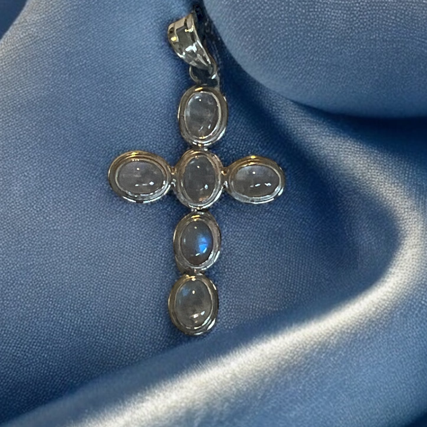 Moonstone Cross Pendant