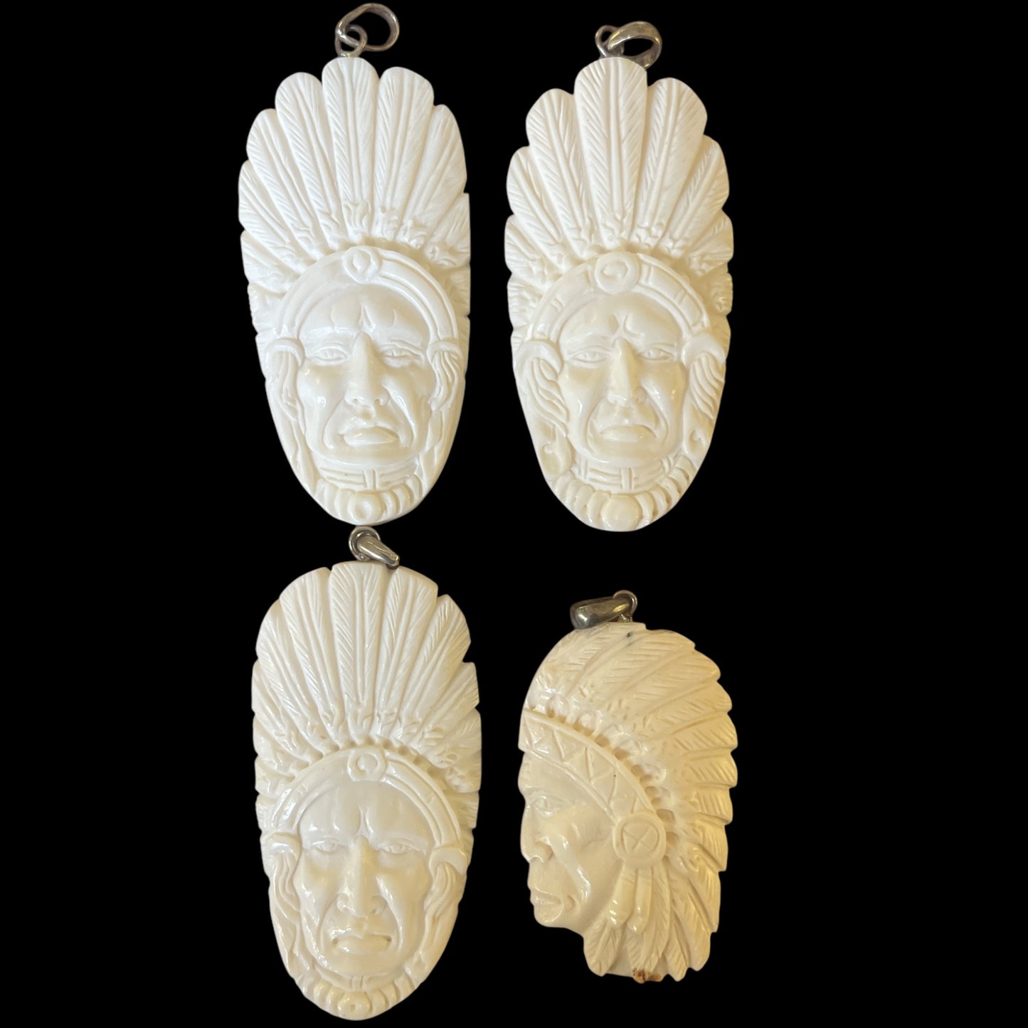 Antler Button Pendant