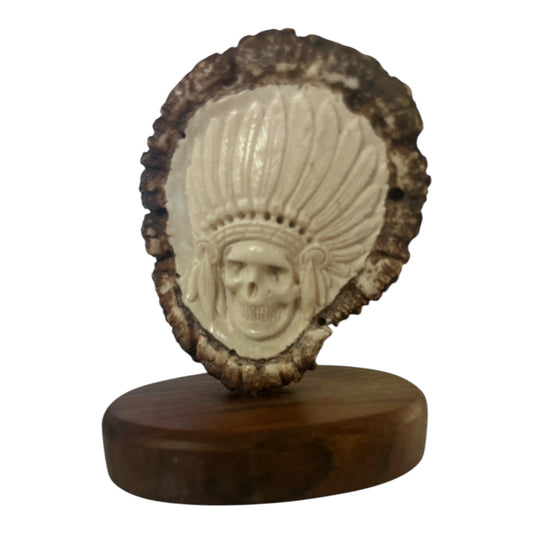 Two-sided Antler Button Sculpture