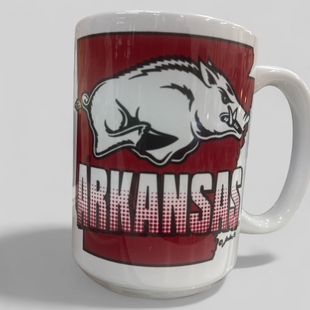 Razorback and Arkansas Outline Mug