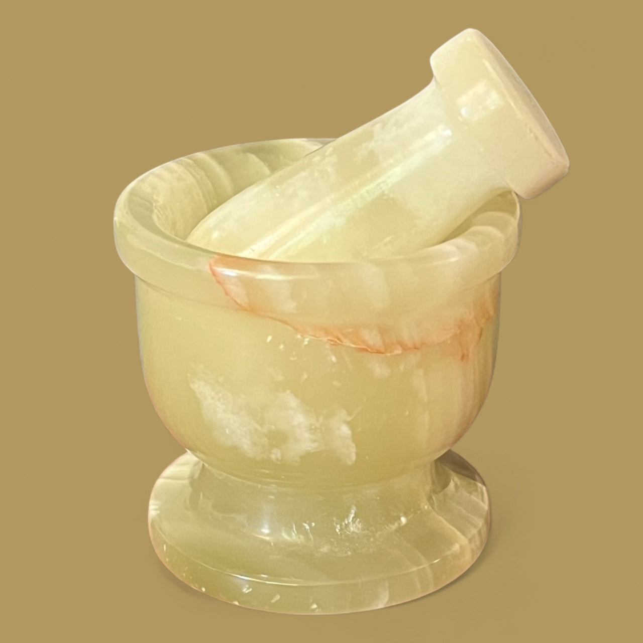 Onyx mortar and pestle