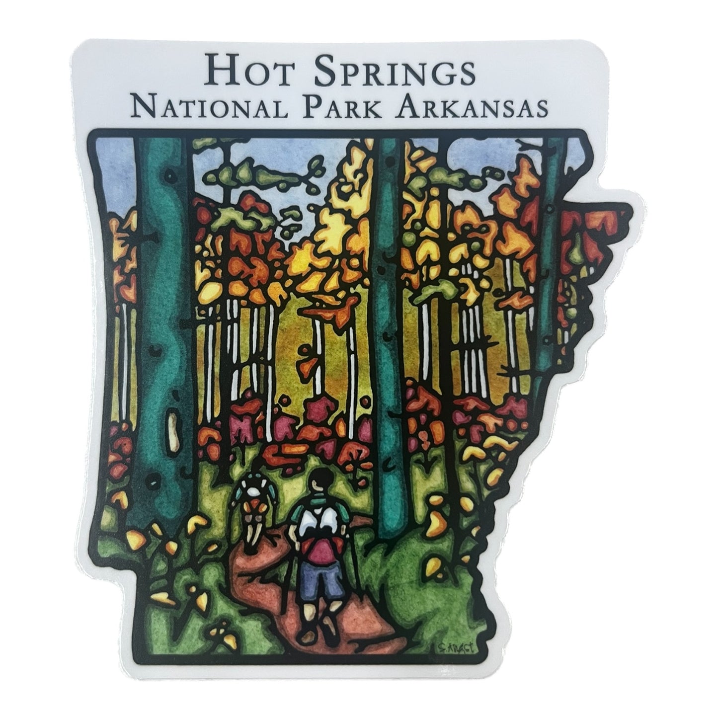 Arkansas Hiking Sticker