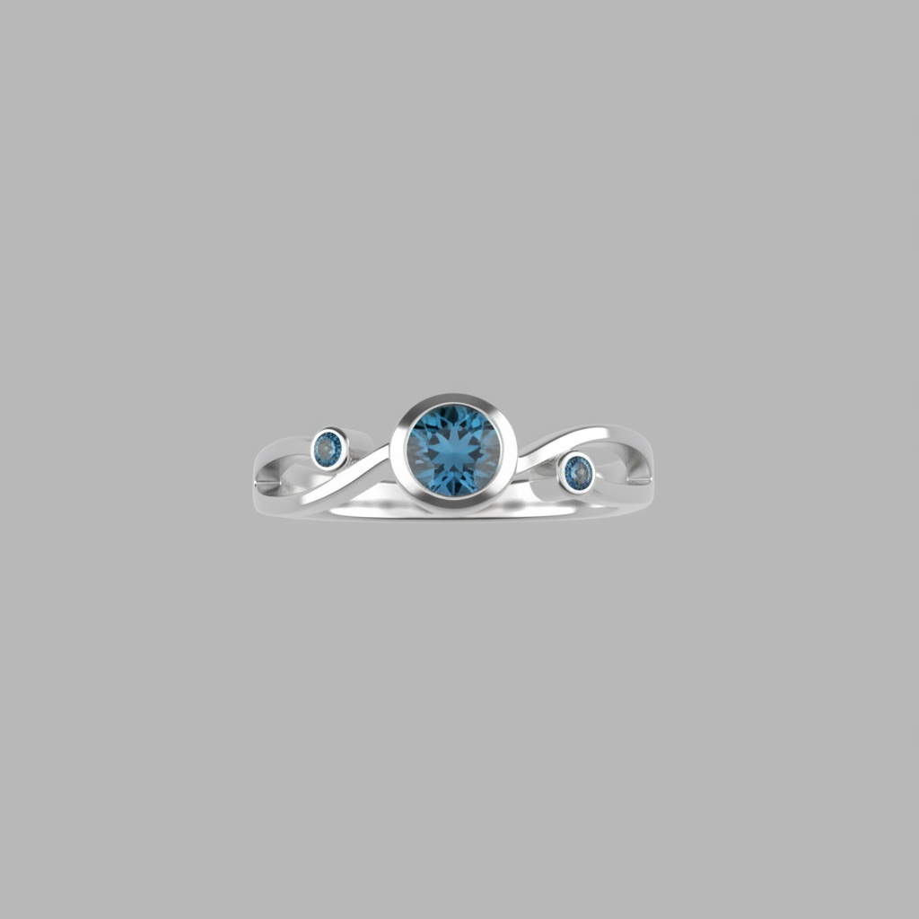 London Blue Topaz Ring | Sterling Silver | Size 8