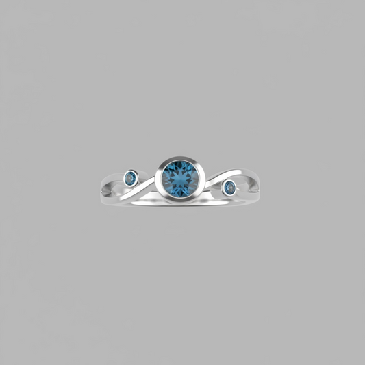 London Blue Topaz Ring | Sterling Silver | Size 8