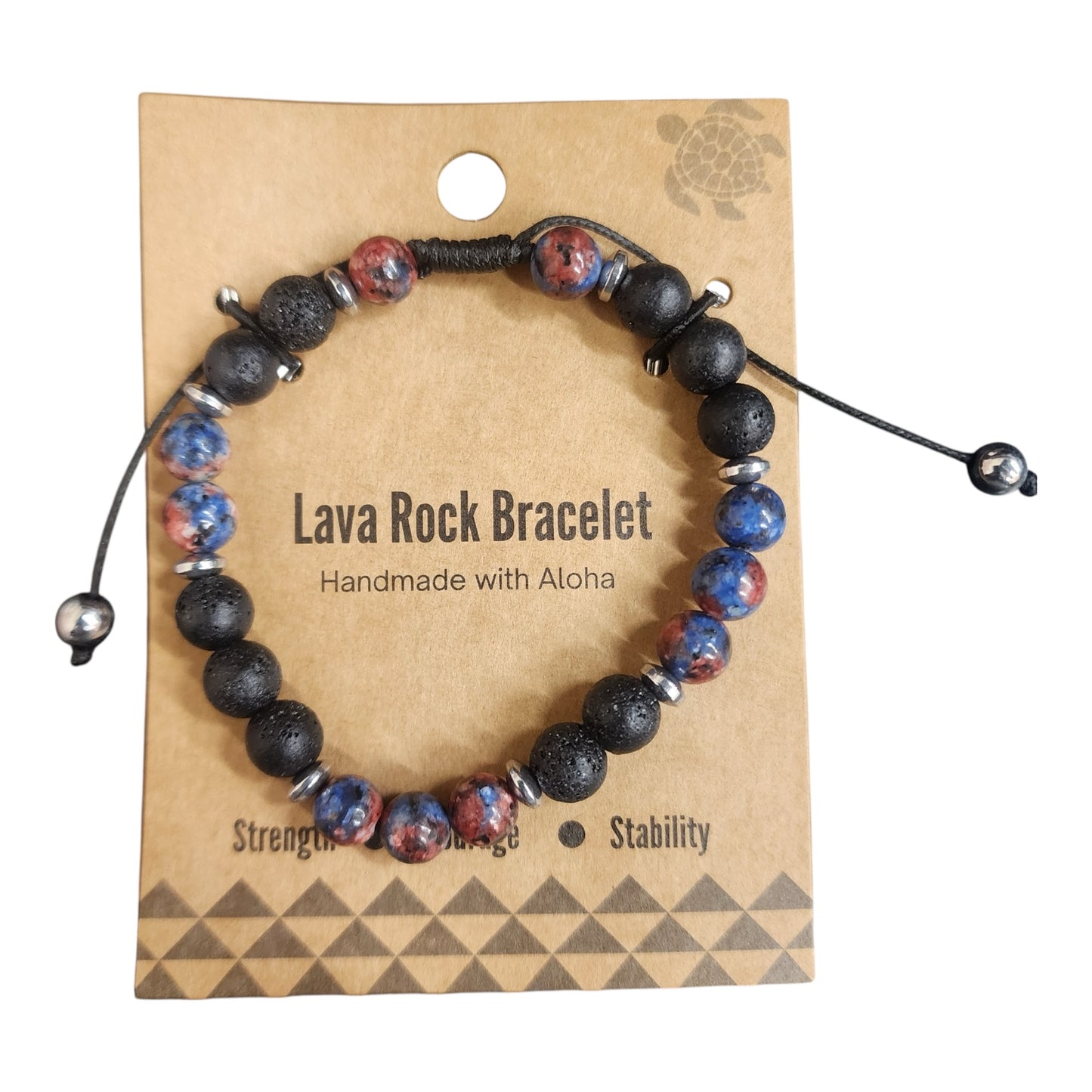 Gemstone Beaded Lava Bracelet
