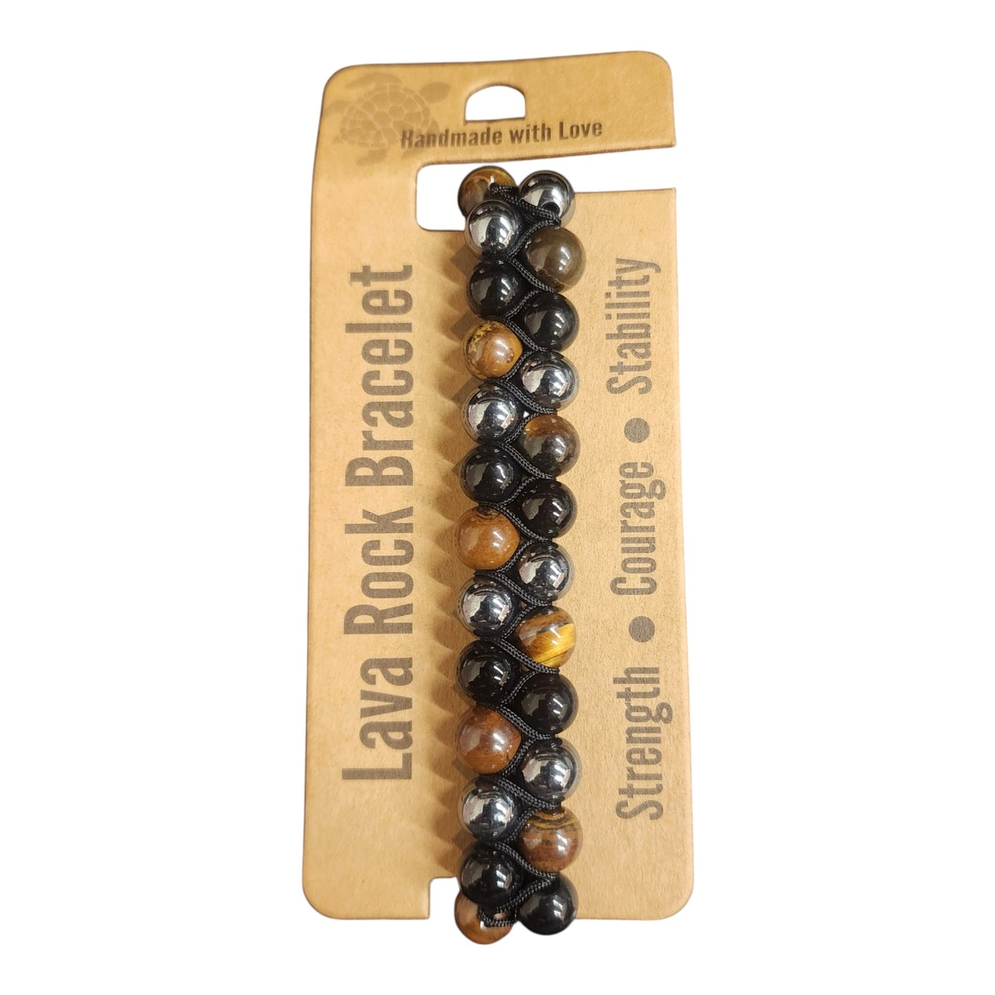 Gemstone Beaded Lava Bracelet