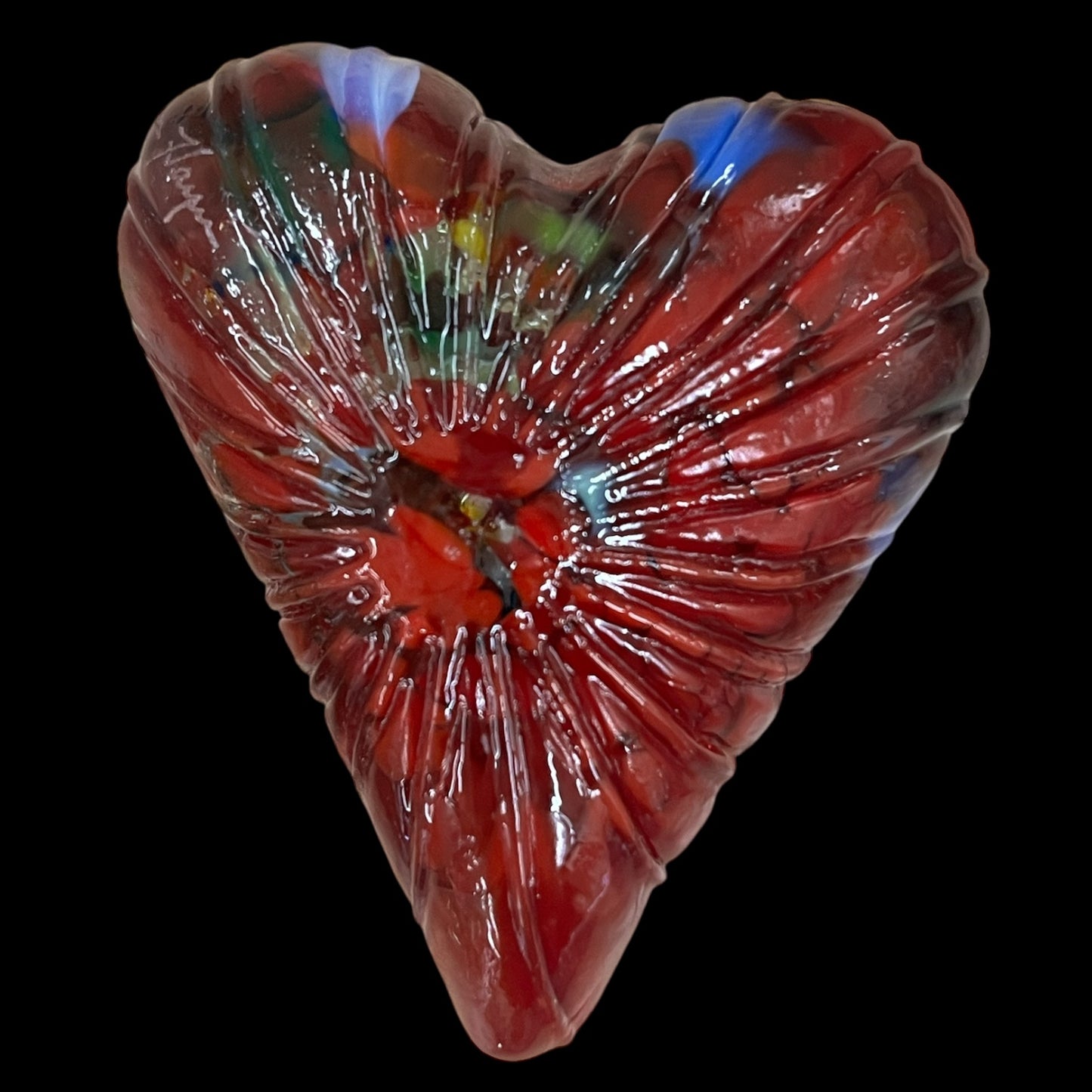 Heart Blown Glass