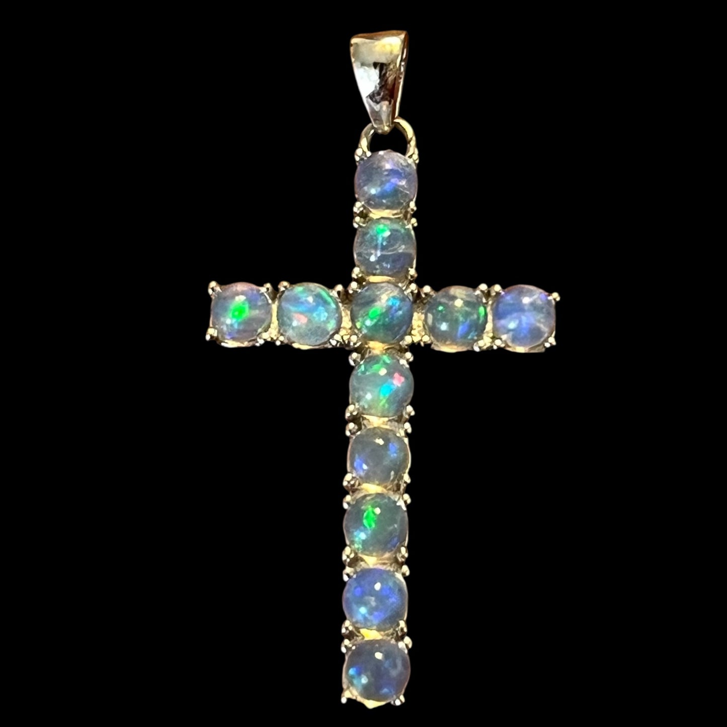 Ethiopian Opal Pendant, Sterling