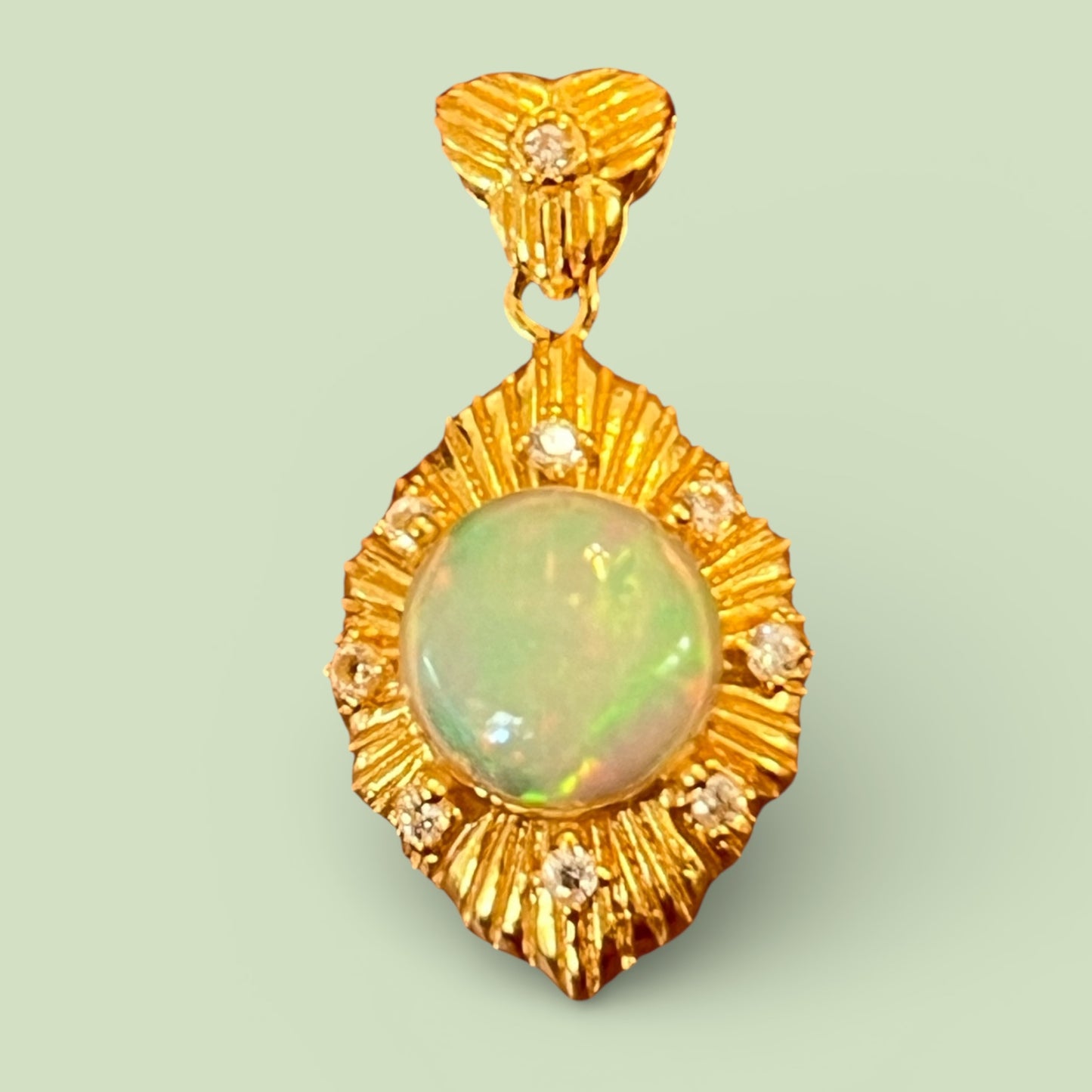 Ethiopian Opal Pendant, Sterling