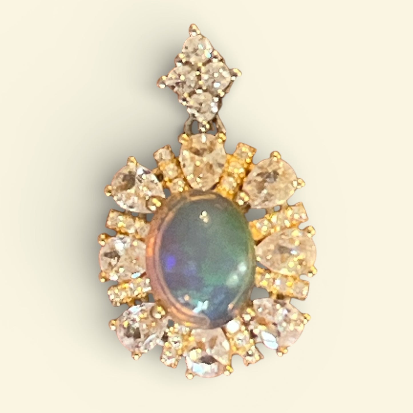 Ethiopian Opal Pendant, Sterling