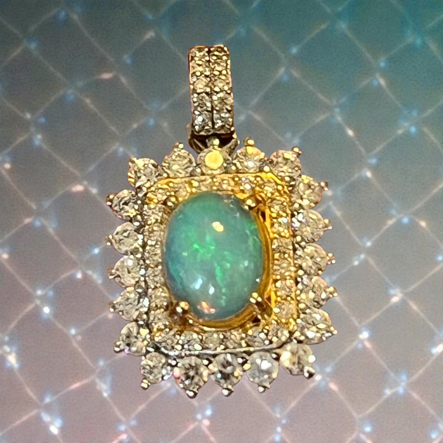 Ethiopian Opal Pendant, Sterling